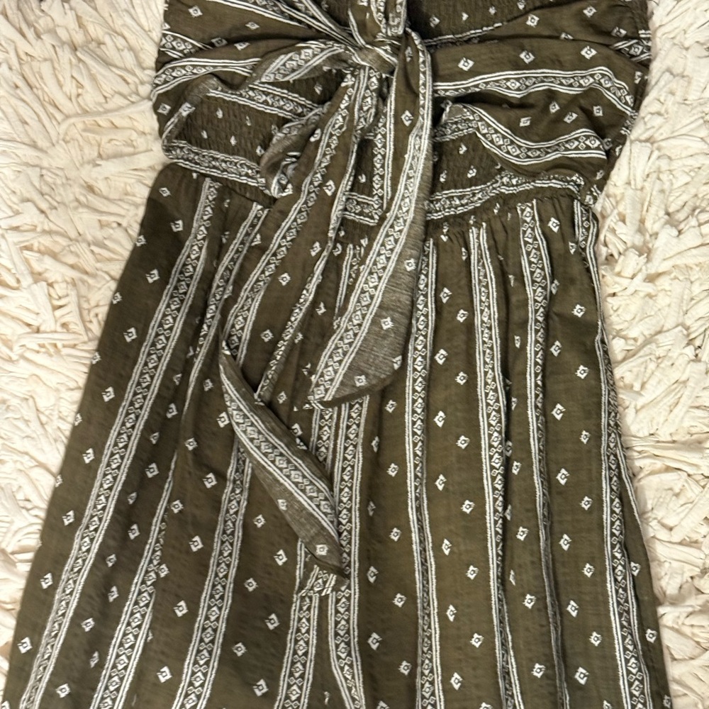 Lulu's Green Strapless Patterned Jumpsuit - image 4